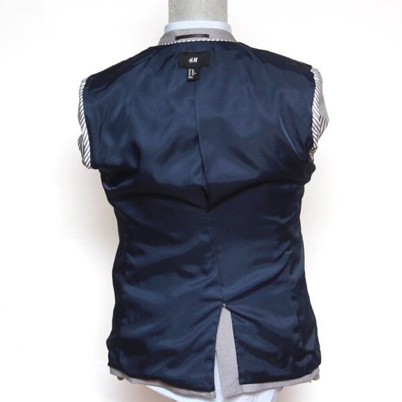 38R H&M Men's Blazer Sport Coat Jacket Grey Cotton C100862 - Picture 15 of 15